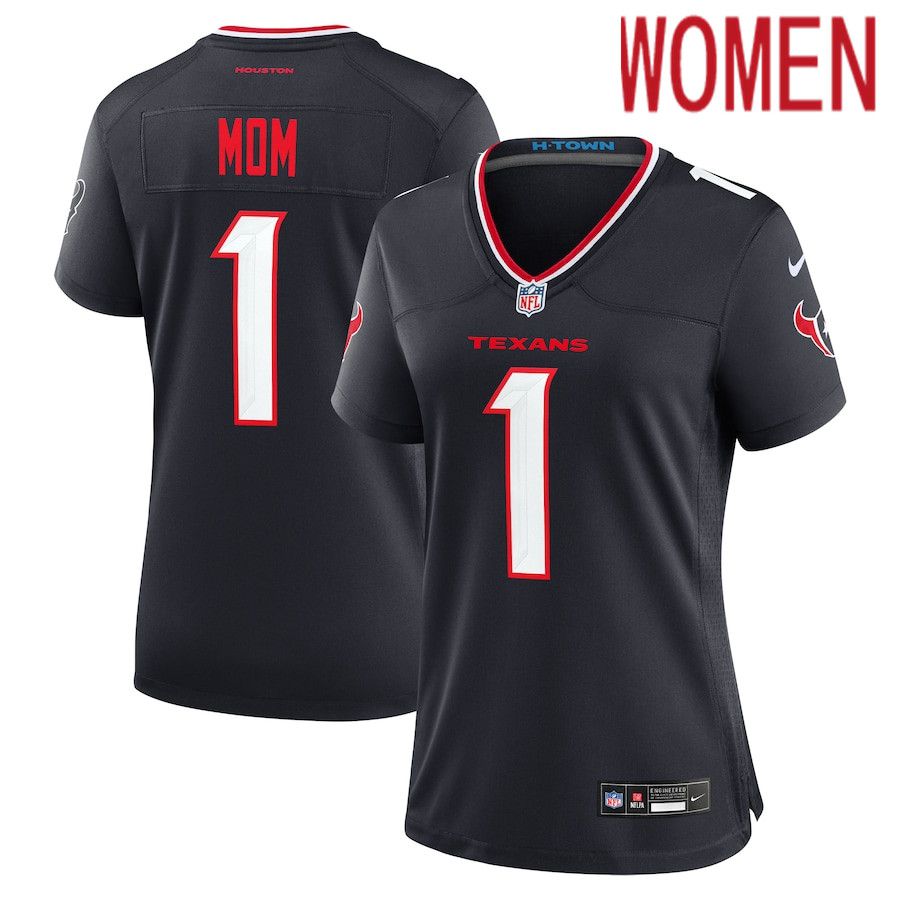 Women Houston Texans #1 Mom Nike Navy Game NFL Jersey->houston texans->NFL Jersey